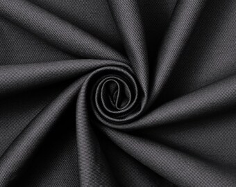 Cotton Twill Fabric | 58'' Wide/Cotton/Medium Weight/Clothing/Denim/Dress | Jackets/Pants/Weave - Charcoal