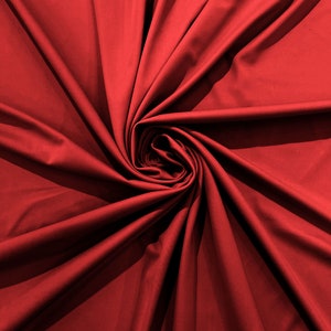 Milliskin Nylon Spandex Stretch Dull Tricot Medium Weight Fabric for Apparel/4 Way Fabric/Swimwear/Activewear/Sportswear/Costume - Red