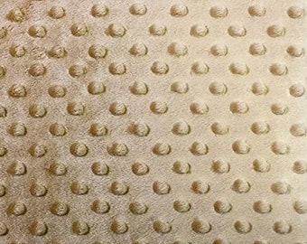 Camel 100% Polyester Minky Dimple Dot Weicher Stoff SEW Craft. 155 cm breit Verkauft als Meterware.