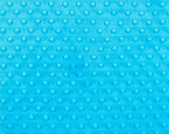 Türkis 100% Polyester Minky Dimple Dot Weicher Stoff SEW Craft. 155 cm breit Verkauft als Meterware.