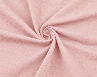 58/60" Wide  Cotton Jersey Spandex Knit Blend 95% Cotton 5 percent Spandex/Stretch Fabric/Costume - Blush