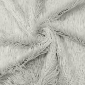 Langer Flor Weicher Kunstpelz Stoff für Kostüm, Cosplay Kostüm, Photo Prop, Zierde, Dekokissen, Basteln - Off White