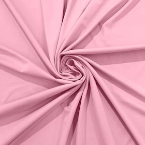 Nylon Spandex Stretch Dull Tricot Medium Weight Fabric for Apparel/4 Way Fabric/Swimwear/Activewear/Sportswear/Costume - Pink.