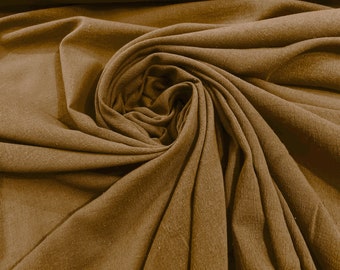 Cotton Gauze Fabric 100% Cotton 48/50" inches Wide Crinkled Lightweight Sold by The Yard - Khaki