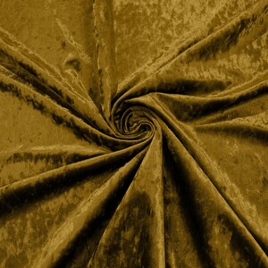Stretch Crushed Velvet Fabric/58 Inches Wide/Cosplays. Dark Gold