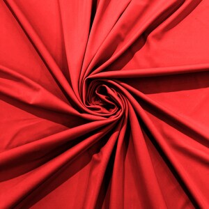Milliskin Nylon Spandex Stretch Dull Tricot Medium Weight Fabric for Apparel/4 Way Fabric/Swimwear/Activewear/Sportswear/Costume - Light Red
