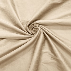Champagne - Polyester Dupioni Faux Silk Fabric/ 55” Wide/Wedding Fabric/Home Decor.