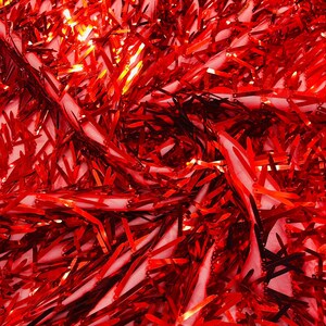 Sword Sequins Fabric/Big Sequins Fabric/54 Inches Wide-(Shiny Red on Red)