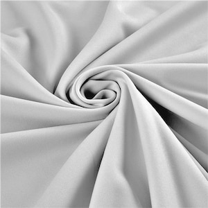 Stretch Crepe Scuba Techno Knit Polyester Spandex Fabric for Bows, Top Knots, Head Wraps, Clothes, Costumes, Crafts - White.