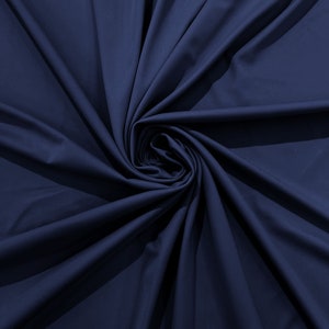 Milliskin Nylon Spandex Stretch Dull Tricot Medium Weight Fabric for Apparel/4 Way Fabric/Swimwear/Activewear/Sportswear/Costume - Navy Blue