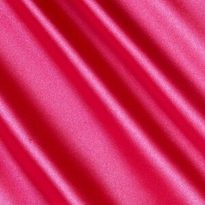 Hot Pink - 58-59&quot; Wide - 96 percent Polyester, 4% Spandex Light Weight Silky Stretch Charmeuse Satin Fabric by The Yard.