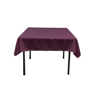 Eggplant - VIP Textile Inc Square Polyester Poplin Table Overlay - Diamond. Choose Size Below