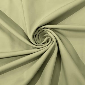 Dull 4 Way Stretch Crepe Fabric/Medium Crepe-Bridal Fabric/Apparel Fabric/Polyester Crepe-Spandex - Sage Green