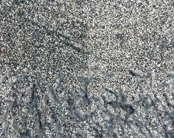 5mm sequins on a stretch velvet with feathers 2-way stretch, sold by the yard-SILVER