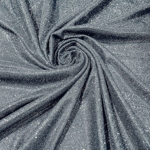 Stretch glitter shimmer 58” wide-Glimmer-Sparkling Fabric-Prom-Nightgown-Sold by the yard - Black.