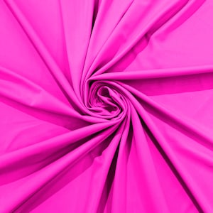 Nylon Spandex Stretch Dull Tricot Medium Weight Fabric for Apparel/4 Way Fabric/Swimwear/Activewear/Sportswear/Costume - Hot Pink.