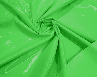 Lime Green - Spandex Shiny Vinyl Fabric (Latex Stretch) - Verkauft Massenware