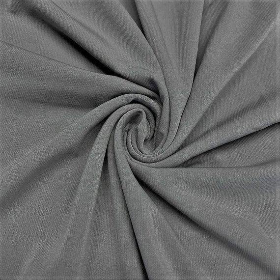 ITY Fabric | 5 Yard Continuous | Jersey Spandex Knit | 2-Way Stretch | 60  Wide (Charcoal, 5 Yards)