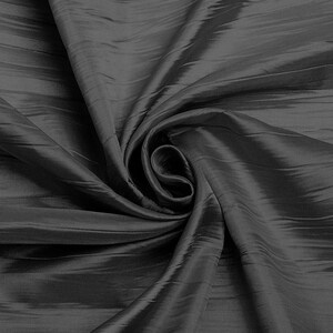 Crushed Taffeta Fabric - 54" Width - Creased Clothing Decorations Crafts - Gray