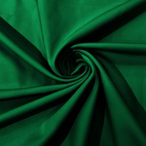 Dull 4 Way Stretch Crepe Fabric/Medium Crepe-Bridal Fabric/Apparel Fabric/Polyester Crepe-Spandex - Emerald Green