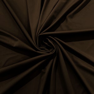 Nylon Spandex Stretch Dull Tricot Medium Weight Fabric for Apparel/4 Way Fabric/Swimwear/Activewear/Sportswear/Costume - Brown.