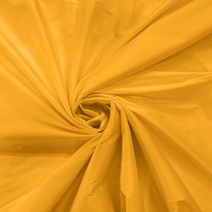 100% Polyester Imitation Silk Taffeta Fabric 55&quot; Wide/Costume/Dress/Cosplay/Wedding - Goldenrod