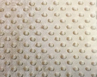 Khaki 100% Polyester Minky Dimple Dot Weicher Stoff SEW Craft. 155 cm breit Verkauft als Meterware.