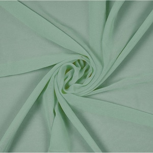 Sage - 100% Polyester Soft Light Weight, Sheer, See Through Chiffon Fabric. 58/60" Wide, Sold By The