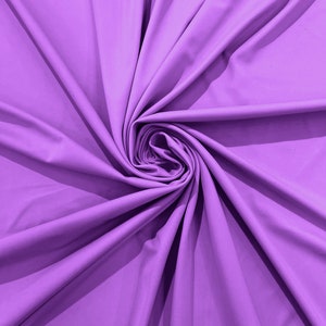 Nylon Spandex Stretch Dull Tricot Medium Weight Fabric for Apparel/4 Way Fabric/Swimwear/Activewear/Sportswear/Costume - Lavender.