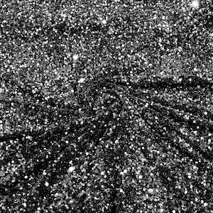 Black - stretch velvet with luxury sequins all over 5mm shining sequins 2-way stretch, sold by the yard.