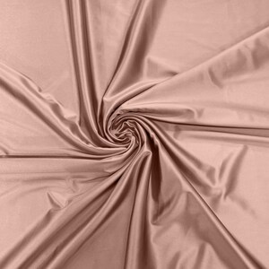 Heavy Shiny Satin Stretch Spandex Fabric/58 Inches Wide/Prom/Wedding/Cosplays - Blush