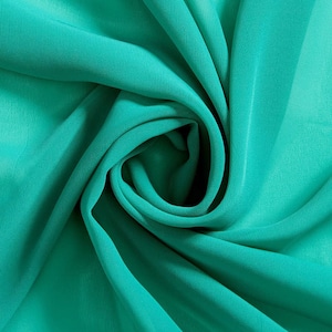 Jade Grün - 100% Polyester Weich, leicht, schiere, durchsichtige Chiffon-Gewebe. 58 / 60 "breit, Verkauft von The