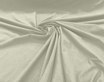 58/60" Wide  Cotton Jersey Spandex Knit Blend 95% Cotton 5 percent Spandex/Stretch Fabric/Costume - Ivory