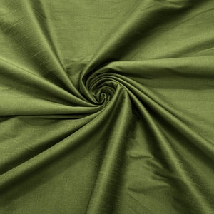 Olive - Polyester Dupioni Faux Silk Fabric/ 55” Wide/Wedding Fabric/Home Decor.