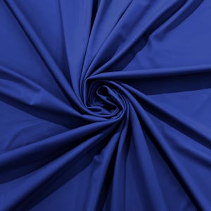 Tessuto in nylon spandex elasticizzato tricot opaco di peso medio per abbigliamento/tessuto in 4 direzioni/costumi da bagno/abbigliamento sportivo/abbigliamento sportivo/costume - Blu reale.