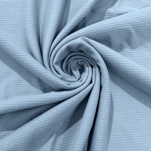 Stretch Rib Knit Fabric Polyester Spandex (by The Yard) - Ocean Blue