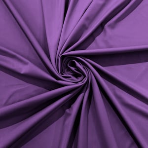Milliskin Nylon Spandex Stretch Dull Tricot Medium Weight Fabric for Apparel/4 Way Fabric/Swimwear/Activewear/Sportswear/Costume - Purple