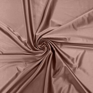 Heavy Shiny Satin Stretch Spandex Fabric/58 Inches Wide/Prom/Wedding/Cosplays - Rose