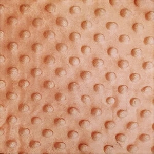Peach 100% Polyester Minky Dimple Dot Soft Cuddle Fabric SEW Craft. 58&quot; Wide Sold by Yard.