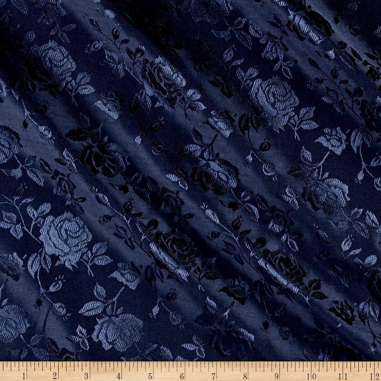 Navy brocade fabric discount