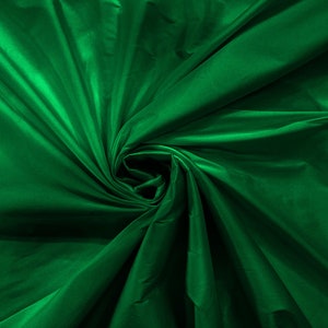 100% Polyester Imitation Silk Taffeta Fabric 55&quot; Wide/Costume/Dress/Cosplay/Wedding - Kelly Green