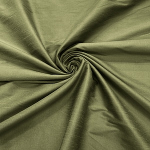 Dark Jade - Polyester Dupioni Faux Silk Fabric/ 55” Wide/Wedding Fabric/Home Decor.