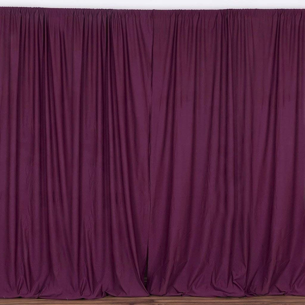 Polyester Backdrop Drape Curtain Panel - (Cranberry,