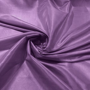 Lavender - Solid Taffeta Fabric/ Taffeta Fabric By the Yard/ Apparel, Costume, Dress, Cosplay, Wedding.