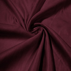 Faux Suede Polyester Fabric/ Micro suede/ 58&quot; Wide/ Upholstery Weight/ Tablecloth/ Bags/ Pouches/ Cosplay/ Costume - Wine