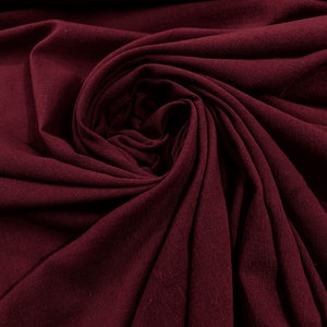 Cotton Gauze Fabric 100% Cotton 48/50&quot; inches Wide Crinkled Lightweight Sold by The Yard - Burgundy