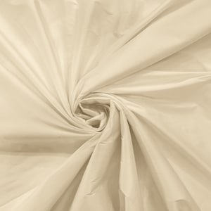 100% Polyester Imitation Silk Taffeta Fabric 55&quot; Wide/Costume/Dress/Cosplay/Wedding - Cream