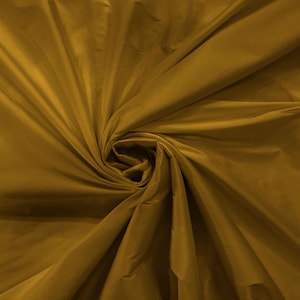 100% Polyester Imitation Silk Taffeta Fabric 55&quot; Wide/Costume/Dress/Cosplay/Wedding - Dark Gold