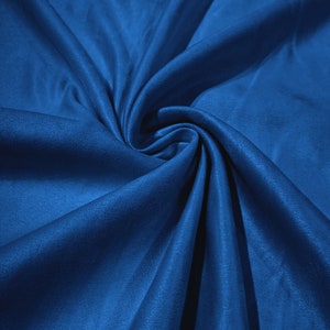 Faux Suede Polyester Fabric/ Micro suede/ 58&quot; Wide/ Upholstery Weight/ Tablecloth/ Bags/ Pouches/ Cosplay/ Costume - Royal Blue