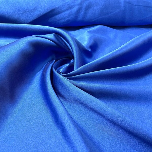 Blue Silk Blend Mikado Fabric main image 0